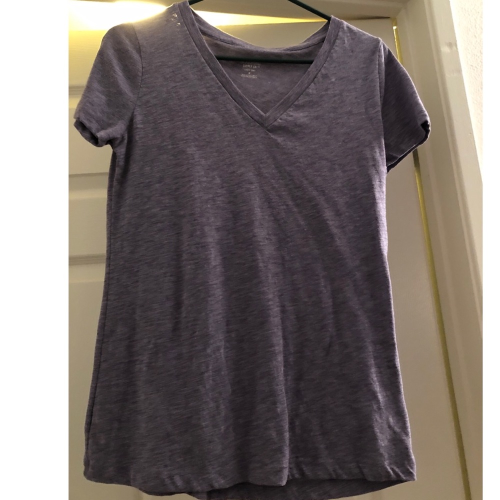 Purple V-neck